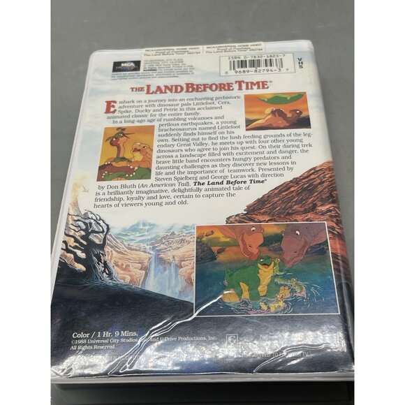 vintage the land before time cartoon VHS tape rated G English 1988 READ - Picture 2 of 3